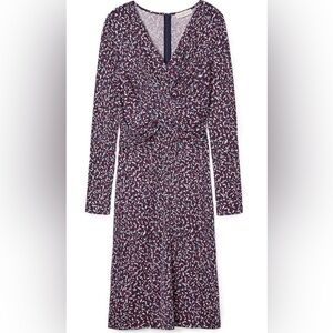 Tory Burch Purple and White Long Sleeve Dress